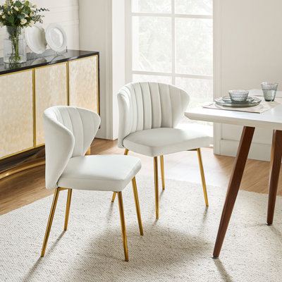 Wayfair white chairs dining sale